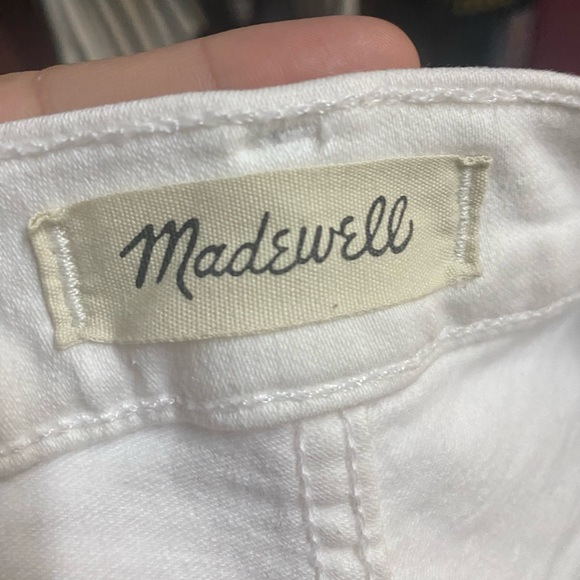 White Distressed Madewell Jeans - Picture 4 of 7